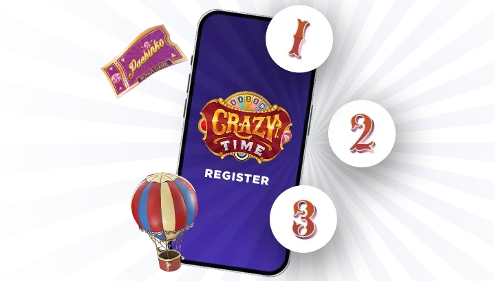 Crazy Time registration and login steps